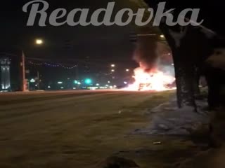 В центре Магнитогорска взорвался автомобиль.