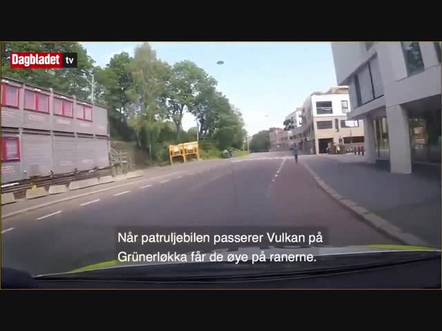 Погоня за грабителями ювелирного магазина в Норвегии