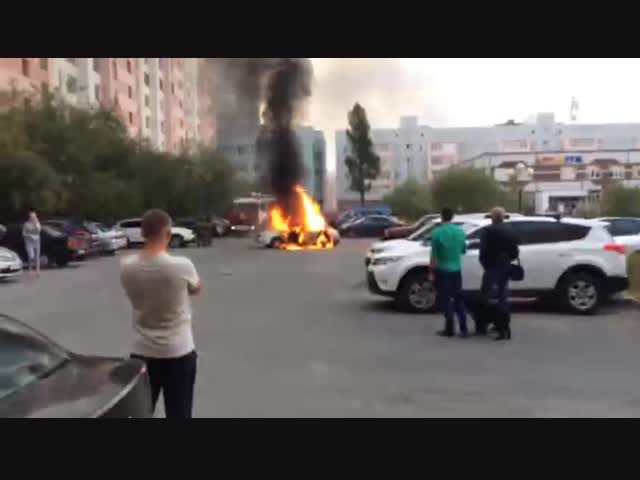 Взрыв автомобиля "Лада"