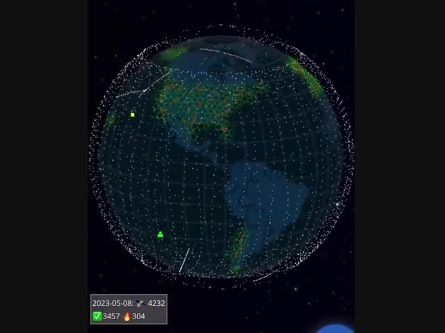 Прямо сейчас над Землей кружат 3 457 активных спутников Starlink