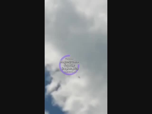 Момент взрыва вертолёта над Клинцами
