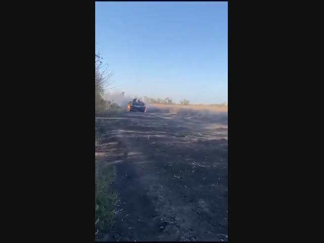 После попадания украинского дрона-камикадзе