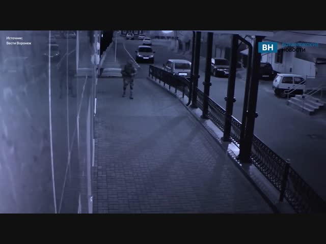 Видео нападения на КПП полиции в Воронежской области