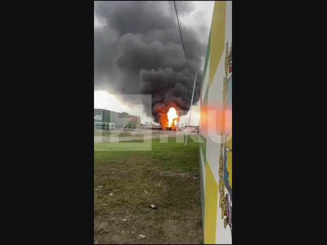 Взрыв заправки в Грозном, другой ракурс