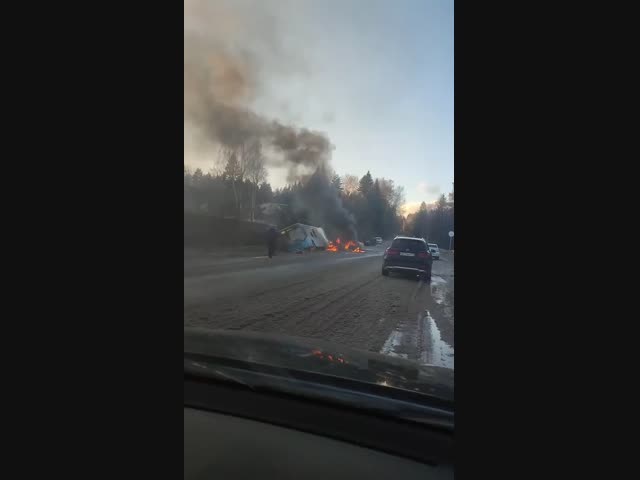 Крупная авария в Ленинградской области